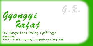 gyongyi rafaj business card